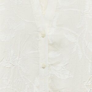 Zara Floral white blouse